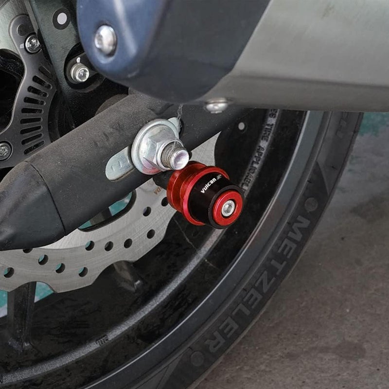MOWOK Motorcycle Accessories Aluminum Swing arm Spools Slider Stand Screw Fits For KAWASAKI Vulcan S 650 2015-2023 2024 2025 (Red) - Image 5